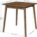 HOOBRO Bamboo Dining Table, Square Dining Table for 2, 27.6" Kitchen Table for Small Space, Writing Table, Easy to Assemble, for Dining Room, Living Room, Office, Kitchen, Apartment, Brown BR70CZ01G1, 27.6"L x 27.6"W x 29.5"H