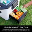Ninja FrostVault 30qt Hard Cooler with Dry Zone | Integrated Fridge-Temp Dry Storage Drawer | Premium Heavy-Duty Insulated Cooler | Keeps Ice Cold for Days | Halocline Green | FB131TL