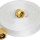 Upgraded Fire Hose 100 FT x 1-1/2" ID, NPSH/NPT Brass Couplings, Working Pressure 430 PSI, Burst Pressure 1300 PSI, (1.5 NPSH/NPT-100FT) Use in Firefighting