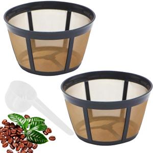 2 Pack Reusable Coffee Filter Replacement for BUNN 8 10 12 Cup Coffee Maker and Brewer Series BX, BTX, GRX, NHB, NHS, ST, HG & H