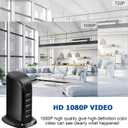 HD 1080P Video Camera WiFi USB Charger for Securtiy, Mini Camera Indoor Loop Filming Motion Detection Remote View, Video-only Surveillance Nanny Cam Pet House Office, 5Port Hub, No Audio