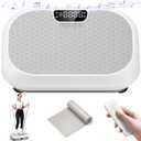 Vibration Plate Exercise Machine Weight Loss, Full Body Shaker Workout Vibration Plates Lymphatic Drainage, Stand Shake Vibrating Plate for Women Men 450 Lbs Capacity Fitness Platform (White)