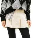 Tommy Jeans Women's Pleated Mini Skirt with Embroidered Flag Logo (M, Gulf Sand)