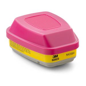 3M Organic Vapor/Acid Gas Cartridge/Filter 60923, P100 Respiratory Protection, 10 Filters