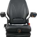 DSC Tractor Seats Made for Universal Tractor Suspension Seat with Adjustable Armrest, Document Bag, High Back Seat, Retractable Seat Belt, Low Profile with Seat Switch. TSKL10