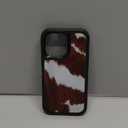 Compatible for iPhone 14 Pro Max Case Western Cowhide Print Luxury Design with Screen Protector Heavy Duty [Military Grade Protection] Shockproof Case for iPhone 14 Pro Max 6.7inch, Brown (Orange)