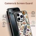 for iPhone Case - [6.6 ft Military-Grade Drop Protection] [Anti-Peel Technology] Clear Black TPU Bumper Case with Cute Design (Wild Mushrooms, iPhone 16 Pro)