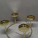 Christmas Advent Wreath Ring Candle Holder for Pillar Candles - Gold X-mas Centerpiece Decor - Calendar Decoration