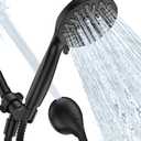 JDO Shower Head with Handheld, High Pressure Handheld Shower Head 9 Settings, Detachable Shower Head Set with Stainless Steel Hose and Shower Bracket (Matte Black)