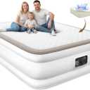 YENING Foam Air Mattress Queen with Built in Pump 18 Inch Tall Queen Size Inflatable Bed Self Inflate Blow up Airbed