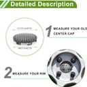 Universal Wheel Center Caps Hub Caps Rim Center Caps Plastic 1 Pcs for Ford for Chevy with Black Carbon Fiber Pattern Sticker OD: 65mm/2.56" Black