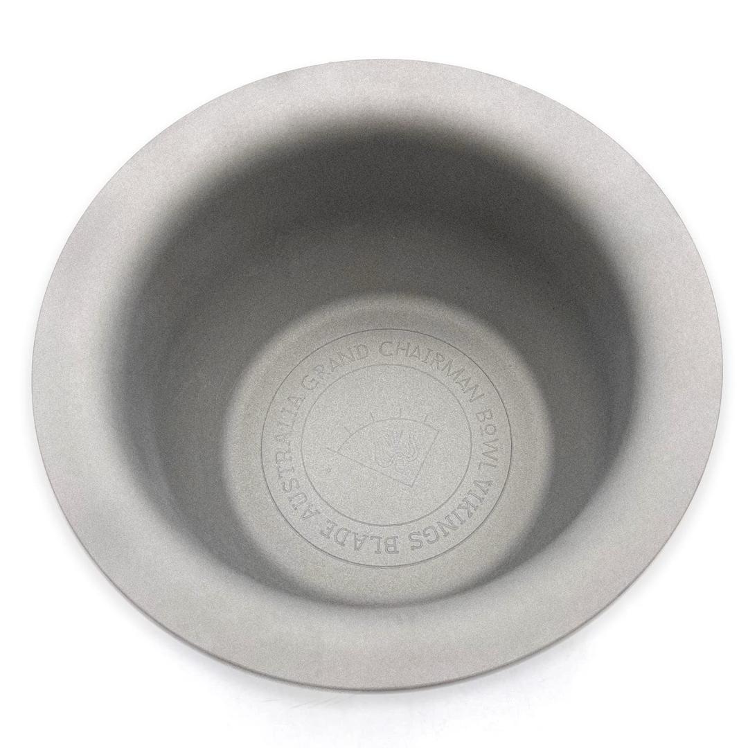 Vikings Blade Luxury Shaving Soap Bowl, Sandblasted Steel for Fast, Thick Lather, Unbreakable, Tactile Texture, Great for Most Pucks & Soaps (GRAND Chairman, 3.55 Diameter)