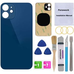 OEM Rear Back Glass Replacement for iPhone 12 Mini 5.4 inches (Blue) with Reparing Toolkit
