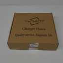 Gold Reef Charger Plates 10PCS, 13inch Plastic Floral Charger Plates Wedding for Dinner,Wedding,Party,Event,Decoration(Reef Gold10)