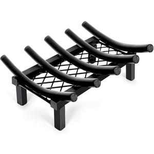 Permade Fireplace Grate with Ember Retainer, 14 Inch Fireplace Log Grate, Heavy Duty Steel Fire Grate, 3/5" Bar Wood Stove Grate,Chimney Hearth Rack Holder for Outdoor Camping Fire Pit,Indoor