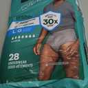 Depend Fresh Protection Adult Diapers, Incontinence Underwear for Men, Disposable, Maximum, Large, Grey, 28 Count