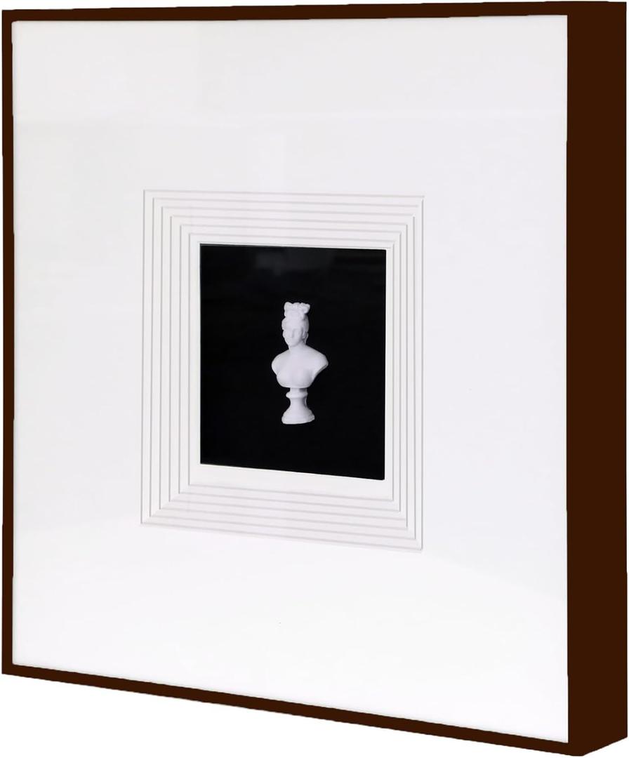 Sculpture Wall Art,French Vintage Decor with Framed,Aesthetic Black Paintings for Home Living Room Bedroom Office and House Gallery artwork15.8x15.8in