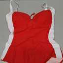 RXRXCOCO Women Slimming Tummy Control One Piece Swimsuits V Neck Crisscross Back Bathing Suit Size L