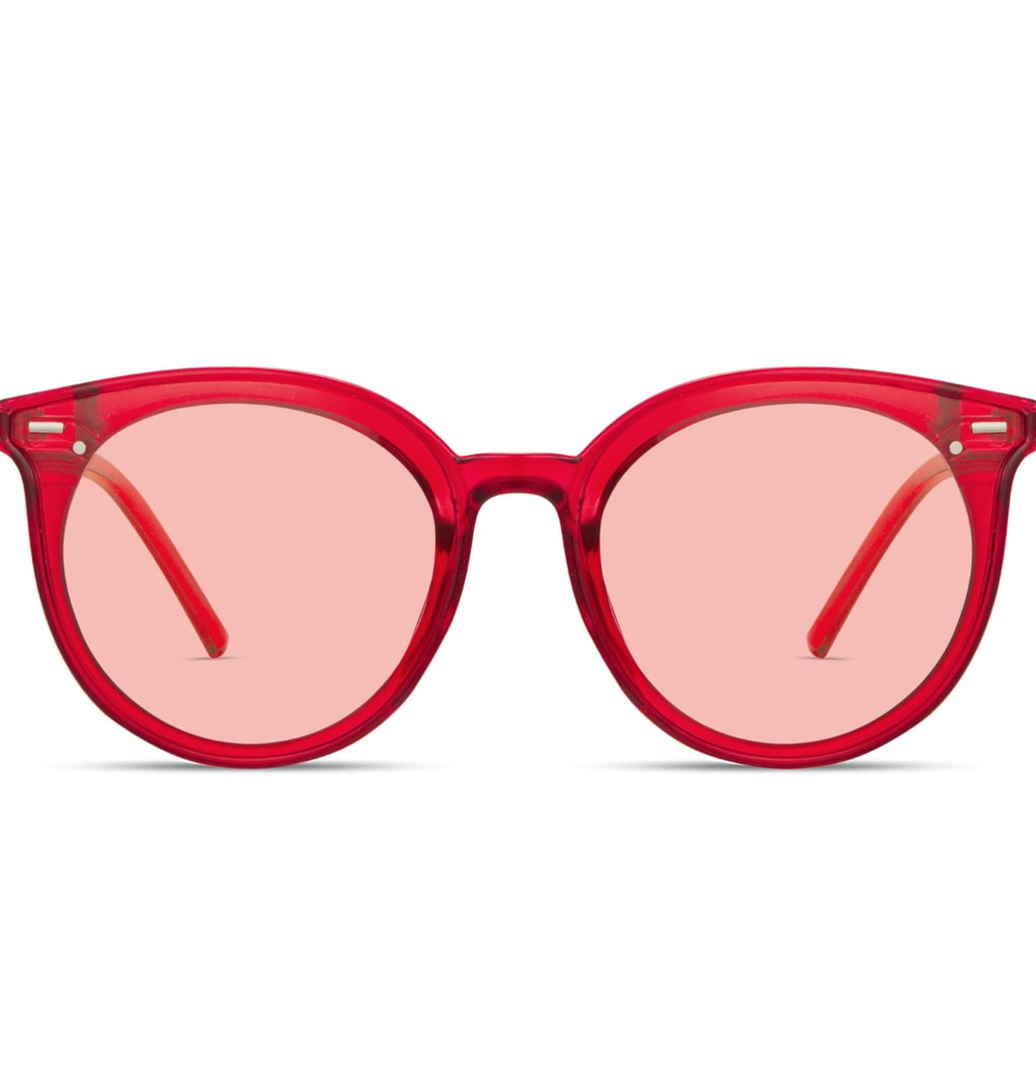 Livho Polarized Sunglasses, Retro & Oversized Shades for Women with Round Lenses