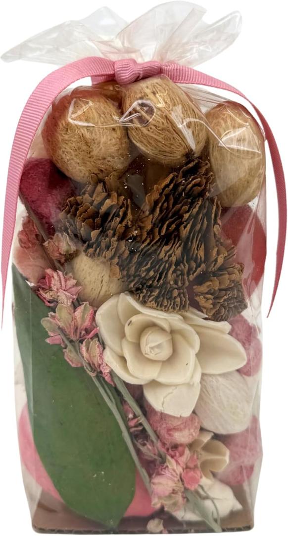 De La Terre Home Floral Fragrance Potpourri Mini Bag Decor (Pink)