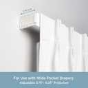 Kenney Classic 2.5 Adjustable Projection, 48 to 86-Inch Wide Pocket Curtain Rod, White