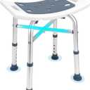 Heavy Duty Shower Chair for Inside Shower, Height Adjustable Shower Seat, Tool-Free Assembly Tub Chair, Handicap Shower Bench, Bath Stool for Senior, Elderly & Adults