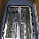 West Bend Timeless 2-Slice Toaster with 7 Browning Levels, Bagel/Waffle/Defrost Settings, High-Lift Lever, Anti-Jam, Easy-Clean Crumb Tray, 2-Slice, Blue/Gold