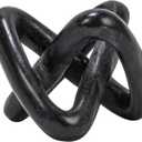 Creative Co-Op Modern Decorative Marble Link Knot, Black