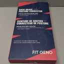 Fit Geno Back Brace Posture Corrector for Men & Women: Shoulder Straightener Adjustable Full Back Support Pain Relief - Scoliosis Hunchback Spine Corrector (Large/X-Large) (Beige)