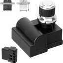 7 Outlet Pulse Igniter DHL-128-7Q for Nexgrill 720-0898 720-0896B 720-0896X 720-0896C 720-0896A Replacement Parts, Nexgrill Deluxe 6 Burner 2001648000AW Tact Push Button Replacement Igniter Parts (Black + Silver)