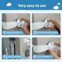 2 x Child Safety Cabinet Locks, 2-Pack Baby Proofing Latches with Safe Quick & Easy 3M Adhesive, No Drilling/Screws Childproofing Strap Locks for Drawer, Furniture, Door, Fridge, Oven & Toilet Seat