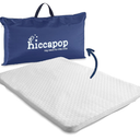 HiccaPop Playpen Mattress Pad - 1.0" Thick Playard Mattress Topper for Pack and Play with Washable Cover and Carry Bag