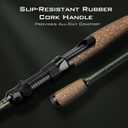 KastKing Spartacus II Fishing Rods - IM6 Graphite Blanks Casting & Spinning Rods, 2-Piece Rods with Extra Tip Section, PTS Power Transition System, KastFlex Technology, Rubber Cork Handle, 7'0"- MH Power- Fast