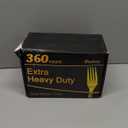360 Count Extra Heavy Duty Gold Plastic Forks Disposable, BPA-Free, Heat Resistant, Solid and Durable Disposable Forks Bulk, Premium Plastic Forks heavy duty for Party Supply