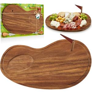 Golf Cheese Board Gift Set Party Favor Prizes Charcuterie Wood Board with Knives and Box Father Day Gift for Dad Grandpa Party Tournament Game(Acacia Wood,Golf)