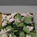 Crowye 8 Bouquets Wedding Silk Peony Hydrangea Flowers with Stems 12.6" H Elegant Faux Vintage Artificial Flowers for Decoration for DIY Table Party Decor Centerpieces Home (Light Pink)