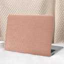 Seorsok Compatible with MacBook Pro 16 inch Case 2026-2021 M5 M4 M3 M2 M1 A3429 A3428 A3403 A3186 A2991 A2780 A2485,Fabric Leather Plastic Hard Shell Case & Keyboard Cover,Reddish Woven No Logo Cutout
