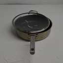 Stainless Steel 6 Quarts Saute Pan with lids, Nonsitck 12.5 inch Jumbo Cooker, 3 Layer Deep Frying pan with Stay Cool Handle, Dishwasher and Metal Utensil Safe