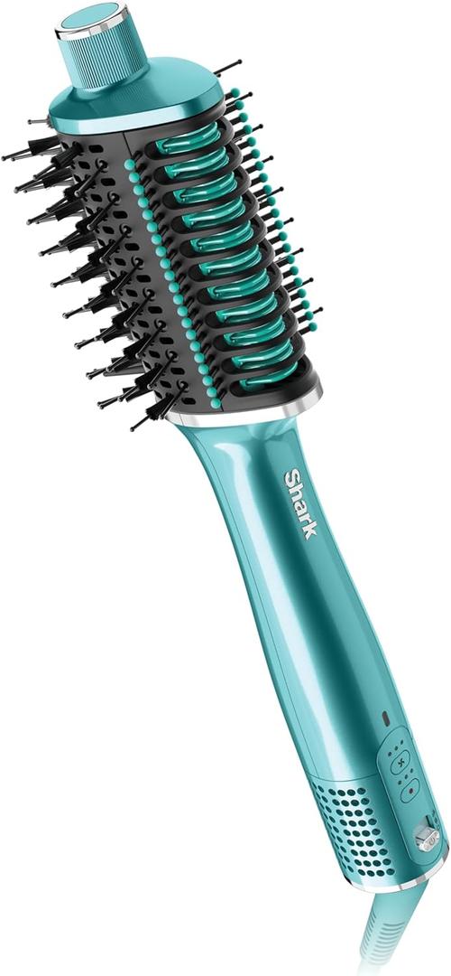 Shark Glossi 2-in-1 Hot Tool and Air Glosser, Ultra-Fast, Ultra-Glossy Blowouts at-Home, Heat-Controlled Ceramic, Curly, Coily, and Color Friendly, Jewel Teal, HT302TL