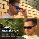 Bifocal Sunglasses for Men - Reading Sunglasses with Readers Built in, Reader Sunglasses Men for Cycling/Driving, 1.0 (Blue/Black)