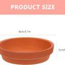 BESPORTBLE 10Pcs Terracotta Pot Plant Saucers, 3.12 Inch Round Terracotta Planter Saucers Small Clay Planter Drip Trays for Indoor Outdoor Plants