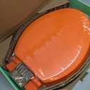 Toilet Seat, Slow Close, Soft Touch, Ultra-Smooth Matte Finish (No Orange-Peel Texture), Premium Moulded Wood, Quick Release, PIKLiDS (Orange, Elongated)