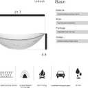 Ceramic Bathroom Sink, White Marble Boat Shape Above Counter Porcelain Vessel Sink with Black Faucet and Pop up drain Set