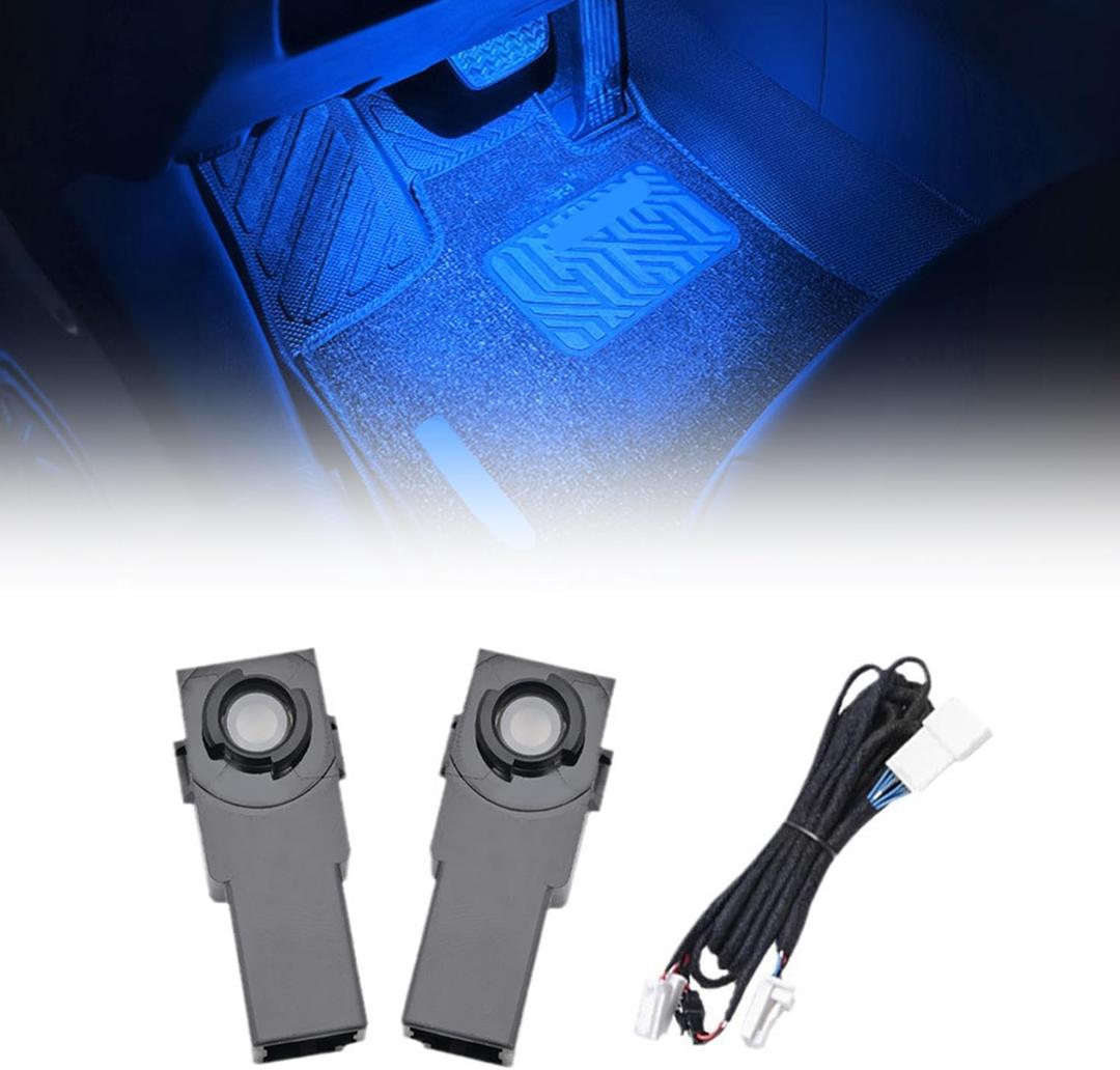 HIGH FLYING for Toyota RAV4 2019-2025 Car Accessories Under Dash Footwell Ambient LED Light Atmosphere Interior Light 1 Kit (Blue Lighted)