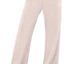 ANRABESS Women's Wide Leg Sweatpants High Waist Baggy Flared Pants Drawstring Athletic Joggers Sweat Pants (Small, Light Apricot)