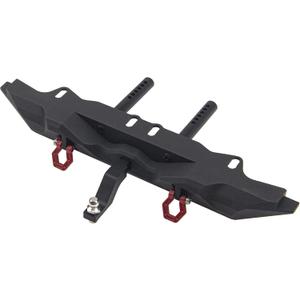ShareGoo Metal RC Rear Bumper with RC Metal Trailer Hitch Compatible with Traxxas TRX-4 TRX4 1/10 RC Crawler Car (Black)