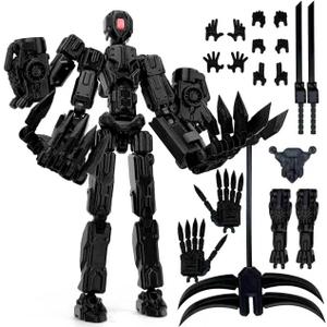 8in 3D Printed Robot 13 Upgraded Tight Joints Action Figures | Fully Articulated Already Assembled Flexible Multi Joints, Assorted Weapon Accessories,stop-motion animation