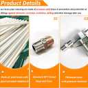 2PCS Hex Stainless Steel Nipple 3/8"NPT Male X 3/8" NPT Male Pipe Fitting 3/8 inch Stainless Steel Pipe Nipples Male Pipe Adapter Fittings Heavy Equal Nipples Connectors