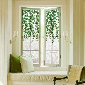 Transparent Leaf Window Sticker, Removable Static Cling Double-Sided Decal Clings for Glass Windows Door Decor, Watercolor String of Pearls
, 22.83''x47.24''