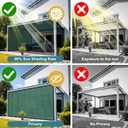 Shade&Beyond 90% Sun Shade Cloth with Grommets, 10' X 16' Pergola Shade Cover Canopy, Mesh Tarp Sun Screens for Patio, Outdoor, Garden, Backyard, Green